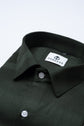 Dark Mehndi Color Pure Cotton Wide Stripe Shirt For Men - Punekar Cotton