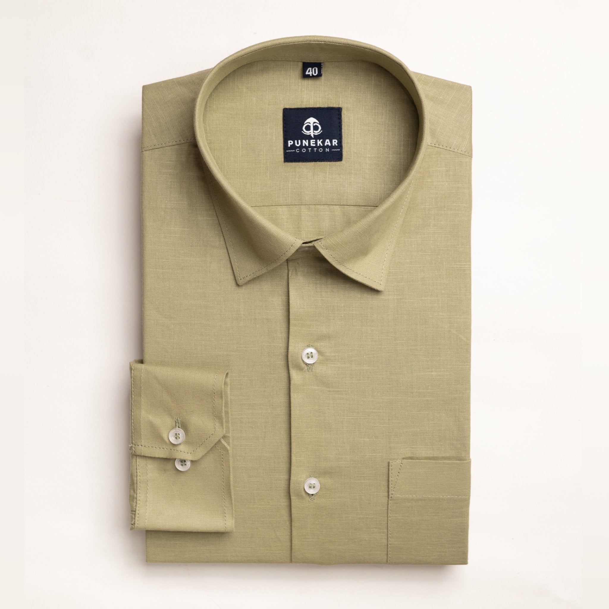 Font Color Solid Pure Cotton For Men - Punekar Cotton