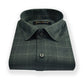 Forest Green Color Poly Cotton Casual Checked Shirt For Men - Punekar Cotton