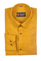 Golden Color Blended Linen Shirt For Men's - Punekar Cotton