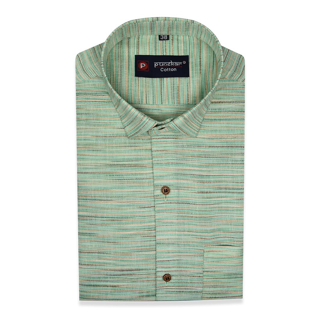 Green Color Handmade Shirt For Men&