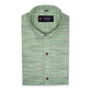 Green Color Handmade Shirt For Men's - Punekar Cotton