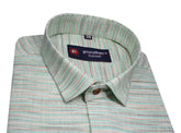 Green Color Handmade Shirt For Men's - Punekar Cotton