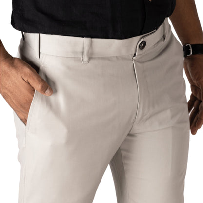 Grey color blend cotton pant for men - Punekar Cotton