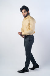Grey Color Blend Cotton Pant for men - Punekar Cotton