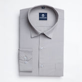 Grey Color Lycra Twill Cotton Shirt For Men - Punekar Cotton