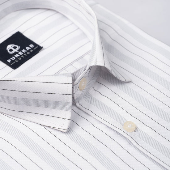Grey Color Prime Cotton Lining Shirt For Men - Punekar Cotton
