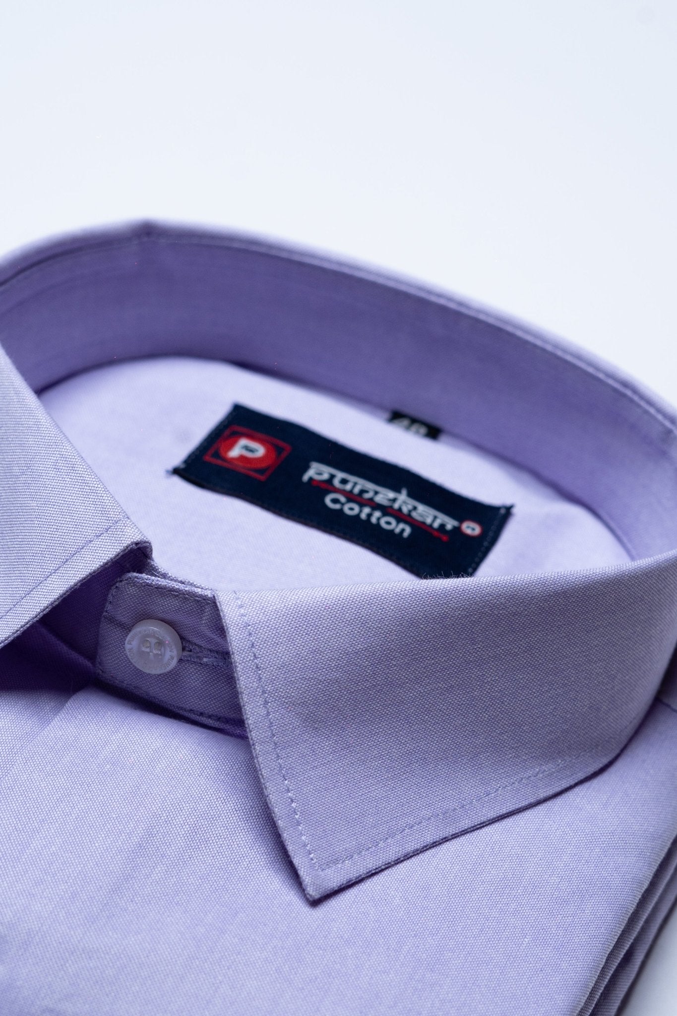 Lavendar Color Satin Cotton Shirt For Men - Punekar Cotton