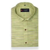 Light Green Color Handmade Shirt For Men's - Punekar Cotton