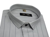 Light Grey Color Lining Cotton Shirt For Men - Punekar Cotton