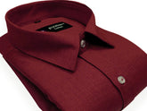 Maroon Color Blended Linen Shirt For Men's - Punekar Cotton
