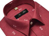 Maroon Color Cotton Butta Shirts For Men's - Punekar Cotton