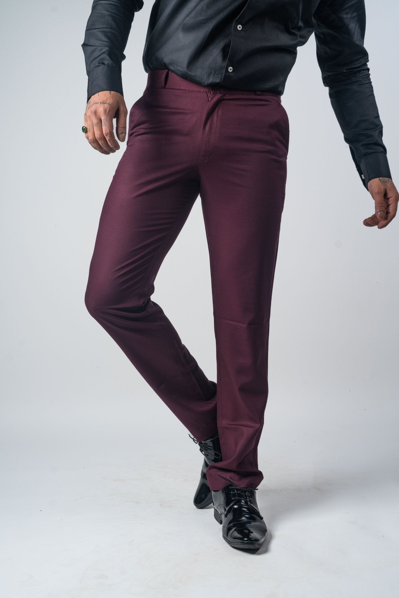 Maroon Color Formal Cotton Pant for Men - Punekar Cotton