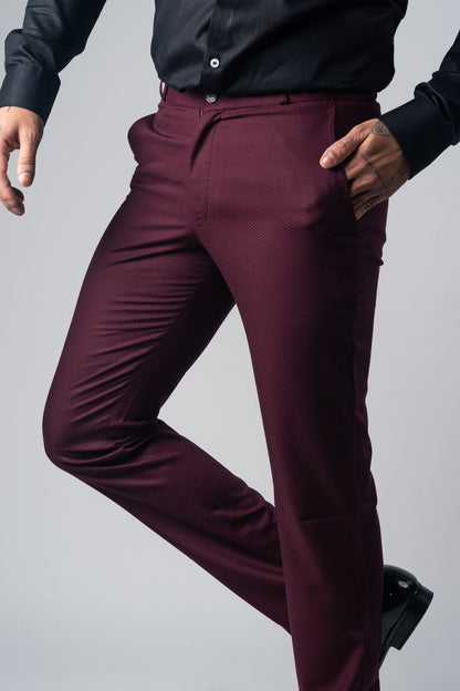 Maroon Color Formal Cotton Pant for Men - Punekar Cotton