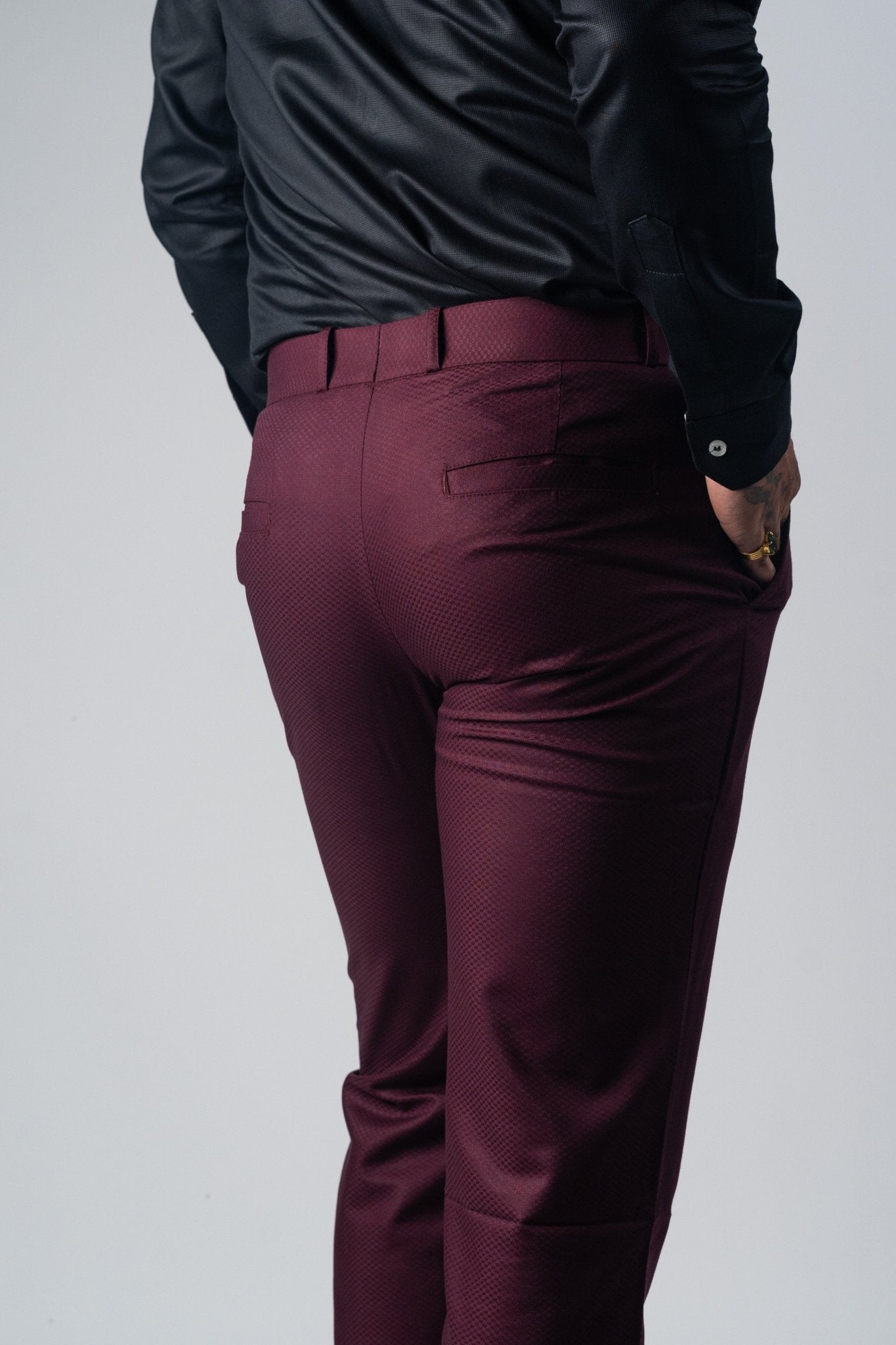 Maroon Color Formal Cotton Pant for Men - Punekar Cotton