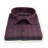 Maroon Color Poly Cotton Casual Checked Shirt For Men - Punekar Cotton