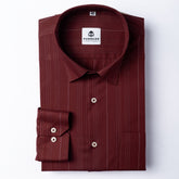 Maroon Color Prime Cotton Lining Shirt For Men - Punekar Cotton