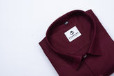 Maroon Color Pure Cotton Wide Stripe Shirt For Men - Punekar Cotton