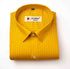 Mustard yellow Color vertical Cotton stripe Shirt For Men - Punekar Cotton
