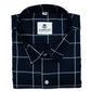 Navy Blue Color Big Checks Cotton Shirts For Men - Punekar Cotton