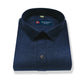 Navy Blue Color Blended Linen Shirt For Men's - Punekar Cotton