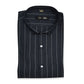 Navy Blue Color Lining Cotton Shirts For Men - Punekar Cotton