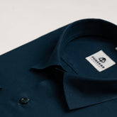 Navy Blue Color Lycra Twill Cotton Shirt For Men - Punekar Cotton