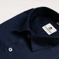 Navy Blue Color Micro Checks Texture Satin Cotton Shirt For Men - Punekar Cotton