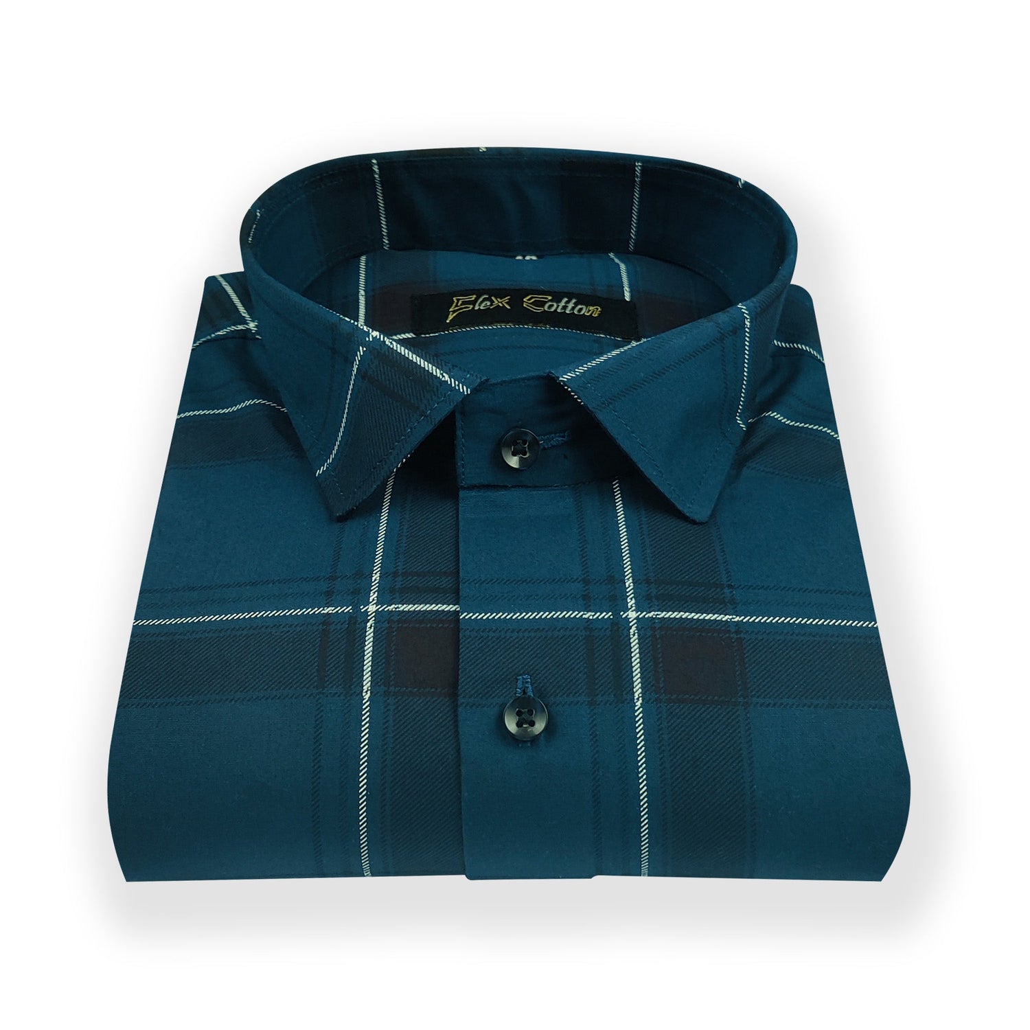Navy Blue Color Pure Cotton Casual Checked Shirt For Men – Punekar