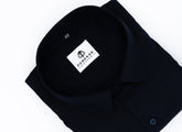 Navy Blue Color Twitter Lining Blende Cotton Shirts For Men - Punekar Cotton