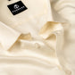 Off White Color Cotton Satin Shirt For Men - Punekar Cotton