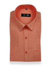 Orange Color Casa Linen Shirt For Men's - Punekar Cotton