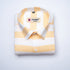 Peach Orange Color Cotton Stripe Shirt For Men - Punekar Cotton