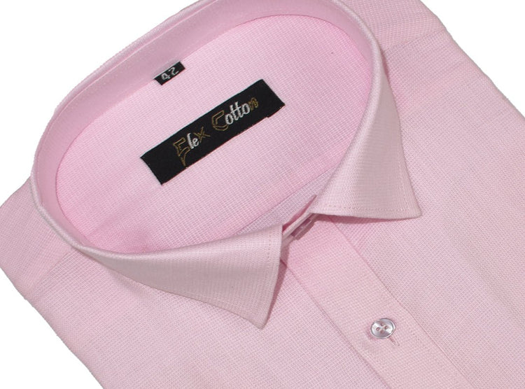Pink Color Casa Linen Shirt For Men's - Punekar Cotton