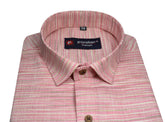 Pink Color Handmade Shirts For Men's - Punekar Cotton