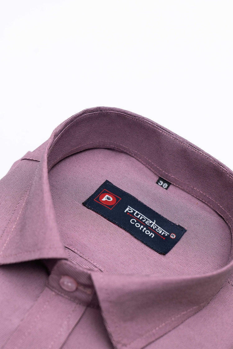 Pink Color Polyester Shirt For Men - Punekar Cotton