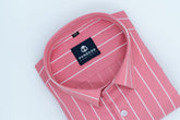 Pink Color Pure Cotton Lining Shirt For Men - Punekar Cotton