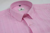 Pink Color Pure Cotton Shirts For Men - Punekar Cotton
