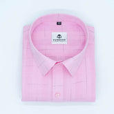 Pink Color Pure Cotton Shirts For Men - Punekar Cotton