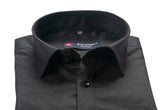 Punekar Cotton Black Color 100% Mercerised Cotton Diagonally Woven Formal Shirt for Men's. - Punekar Cotton