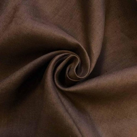 Punekar Cotton Brown Color Pure Linen Unstitched Fabric for Men Shirt and Kurta's. - Punekar Cotton