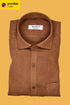 Punekar Cotton Dark Brown Color Formal Linen shirts for Men's - Punekar Cotton