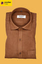 Punekar Cotton Dark Brown Color Formal Linen shirts for Men's - Punekar Cotton