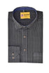Punekar Cotton Handmade Black Color Full Sleeves Lining Formal Shirt for Men's. - Punekar Cotton