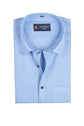 Punekar Cotton Light Blue Color Linning Criss Cross Woven Cotton Shirt for Men's. - Punekar Cotton