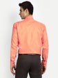 Punekar Cotton Light Orange Color Cotton Linen Formal Shirt for Men's. - Punekar Cotton