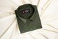 Punekar Cotton Mehandi Color 100% Mercerised Cotton Diagonally Woven Formal Shirt for Men's. - Punekar Cotton