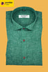 Punekar Cotton Men's Formal Handmade Green Color Shirt for Men's. - Punekar Cotton