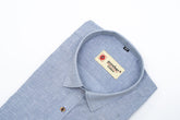 Punekar Cotton Men's Formal Handmade Grey Color Shirt for Men's. - Punekar Cotton