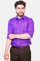 Punekar Cotton Men's Formal Handmade Purple Color Shirt for Men's. - Punekar Cotton